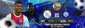Pronostic Ajax vs Inter Milan (UEFA Champions League) – 17/09/2025