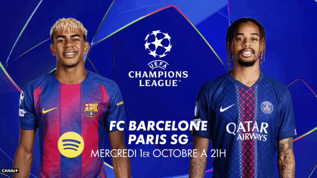 Affiche Barcelone vs PSG