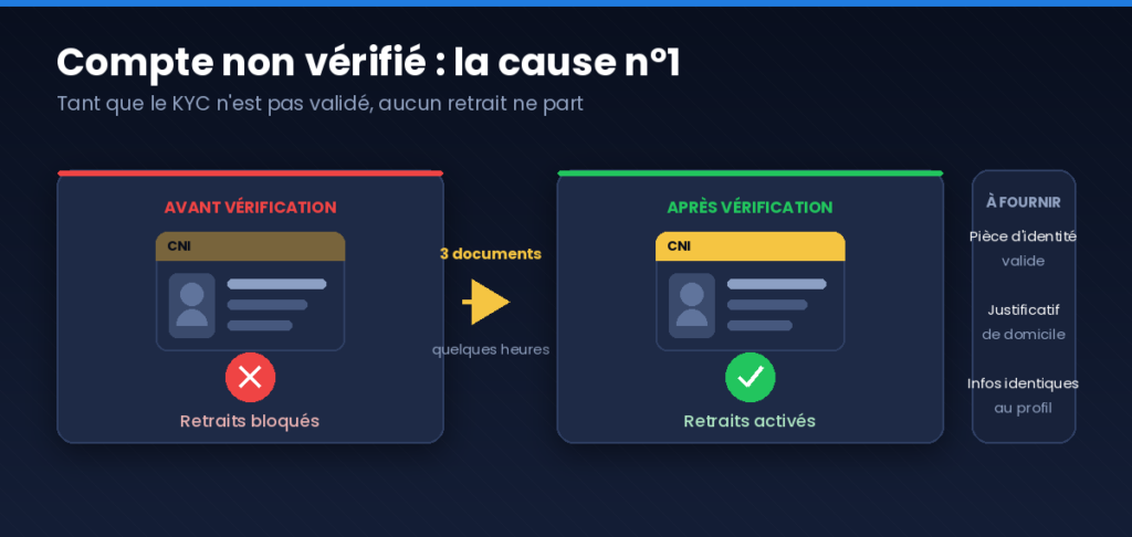 mon retrait est-il refusé sur 1xBet et Melbet