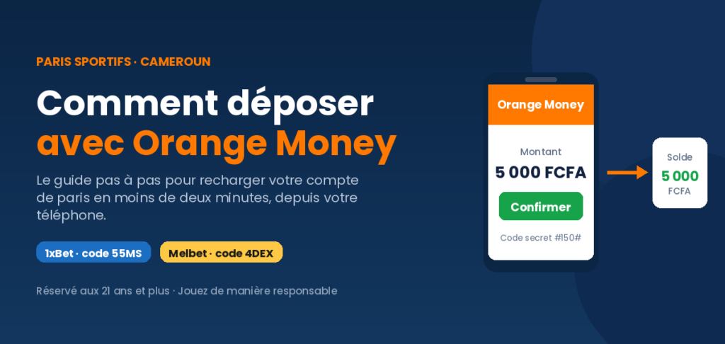 Dépôt Orange Money pour les paris sportifs au Cameroun